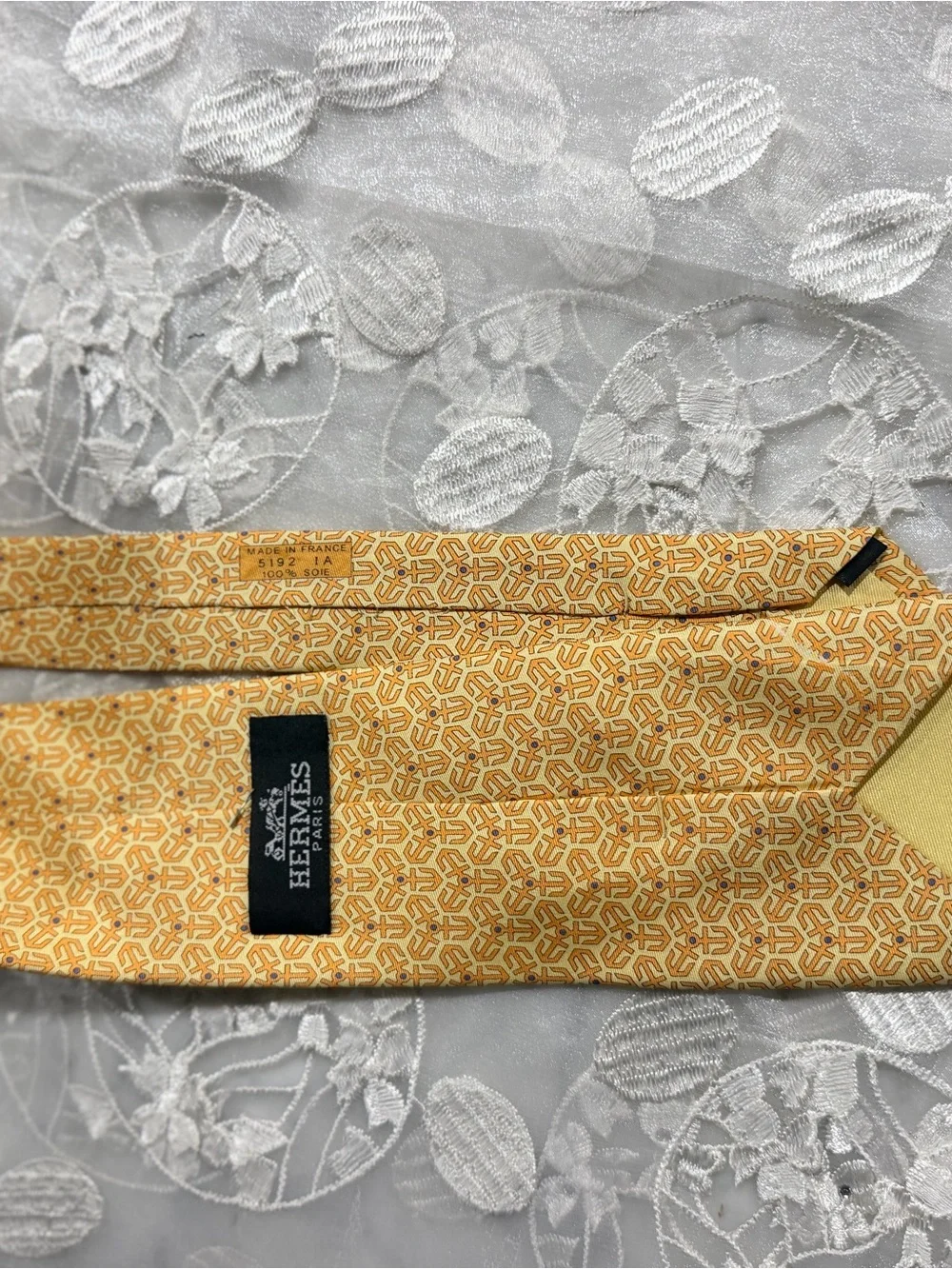 Hermes Yellow Patterned Waist Belt